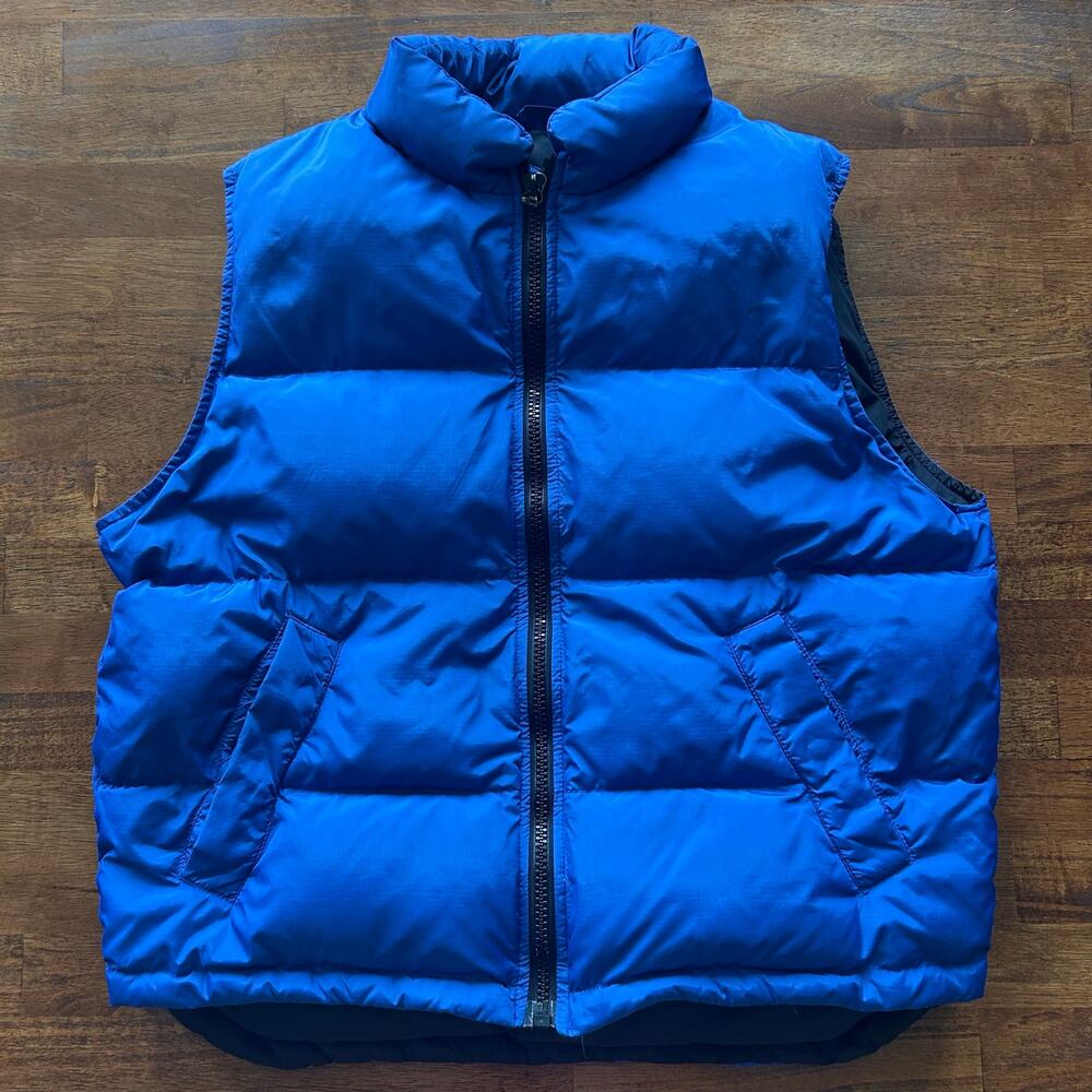 Eddie Bauer Men’s Medium Down-Filled Puffer Vest, Royal Blue, Goose Down